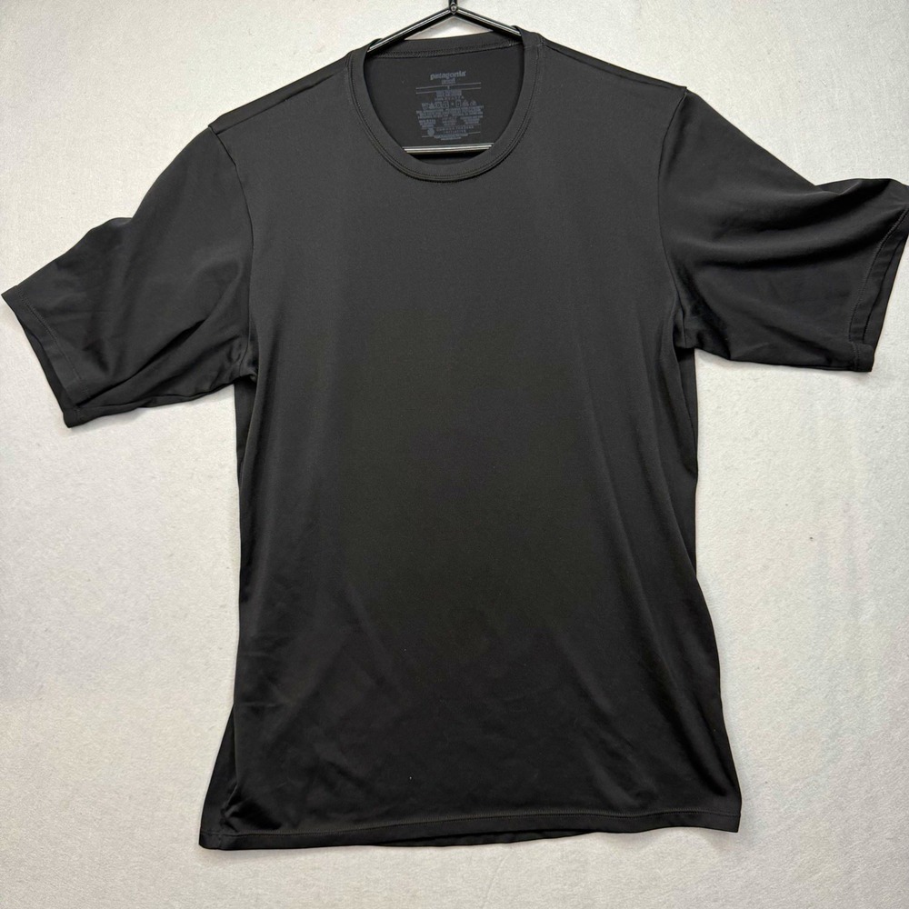 Patagonia Capilene 1 Silkweight Stretch Shirt Mens S Black Performance Tee